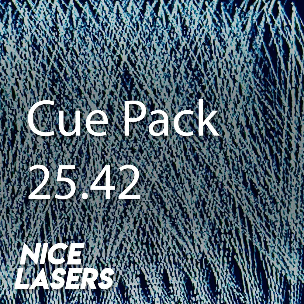 White flash and strobe laser cues for intense manual moments and one-hit effects in live laser control.