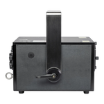 Black laser projector with a lever on a white background