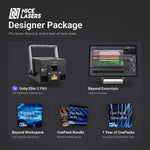 Designer Package contents: Unity Elite 5 PRO FB4, Beyond Essentials, Beyond Workspace, CuePack bundle, 1 year of CuePacks