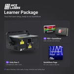 Learner Package contents: Unity Raw 3, Pangolin FB3 with QuickShow, Nice Lasers QuickShow Page, safety accessories