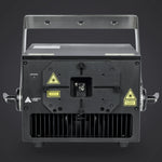 Unity Elite 10 PRO FB4 IP65 front: aperture, laser emission label and Unity logo