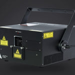 Unity Raw 5 FB4 RGB laser projector, front three-quarter view