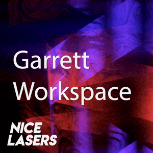 Vibrant laser beams in action, showcasing the creative potential of Nice Lasers Beyond Cue Workspace by Garrett Gosting.