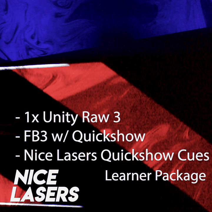 Nice Lasers Learner Package: Unity Raw 3, FB3 with QuickShow and the Nice Lasers QuickShow Page